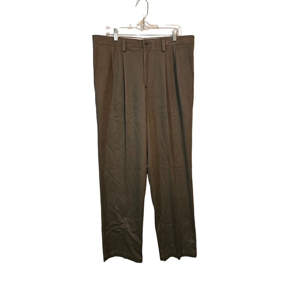 Dockers Khaki With Stretch Mens Classic Fit‎ Pleated Pants 36X34